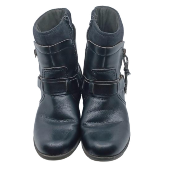 Clarks Shoes - Clarks Black Ankle Boots W/ Dual Zipper Design